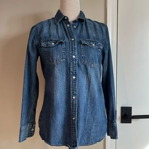 J.Crew Denim Snap Button Western Shirt